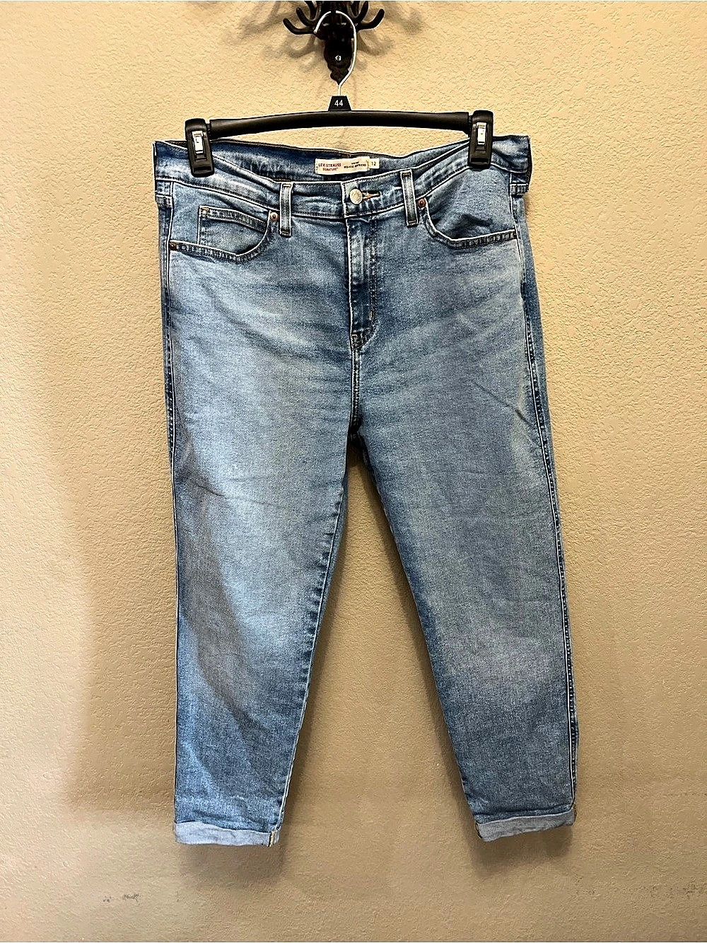 Levi's Signature Heritage Mid-Rise Boyfriend Jeans in Blue Size 12
